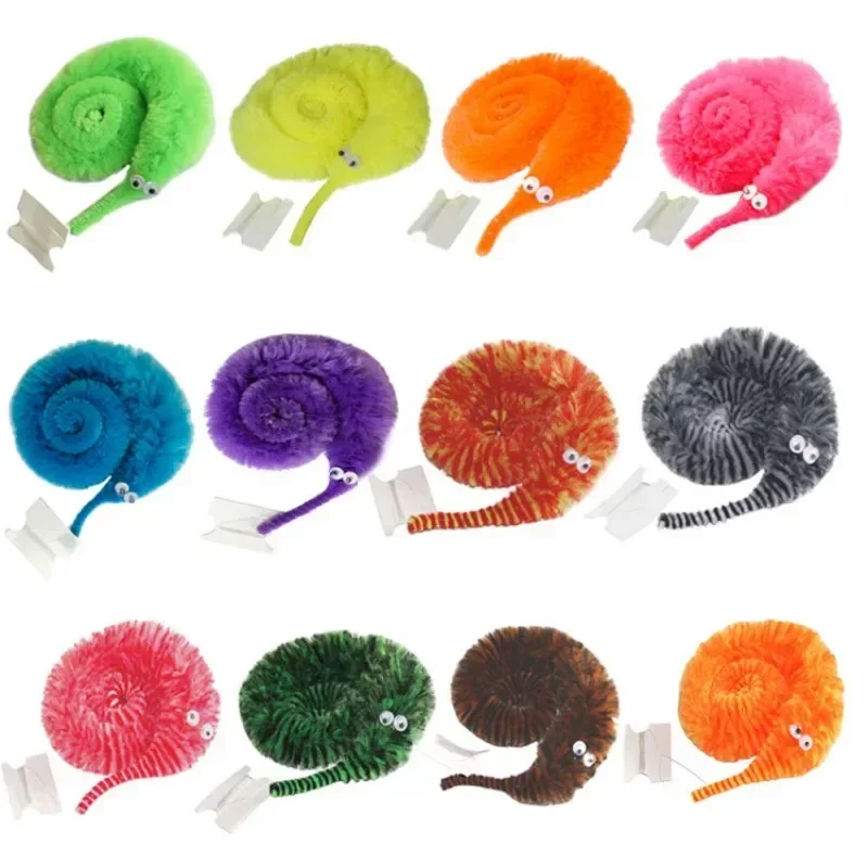 Funny Worm Magic Props Brinquedos para crianças, Worm Twisty Wiggly infantil com corda invisível, jogos de festa, brinquedo de truques para iniciantes, 6 peças