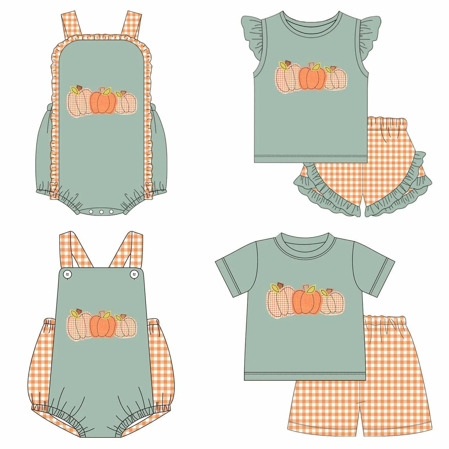 Baby Clothing High Quality - Hochwertige Halloween-Kinderkleidung Kürbis-Print Thanksgiving Baby Mädchen