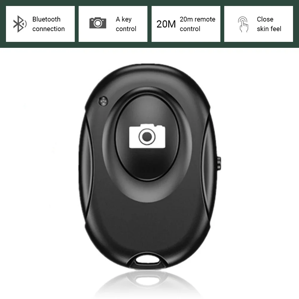 New Hands-Free Mini Portable Bluetooth Remote Control Camera Wireless Selfie Shutter Control For IPhone/Android  Photos Videos