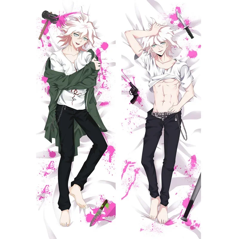 

60x180cm 2WAY/WT Anime Danganronpa 2 Komaeda Nagito Cosplay Hugging Body Pillow Cover Cushion Male Pillow Case