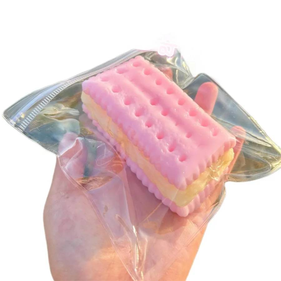 Pinch Music Toys Sandwich Soda Biscuits Super Soft Mud Feeling Slow Rebound Sticky Bag TPR Pinch Music Pressure-Reducing Artifa - Detail 1