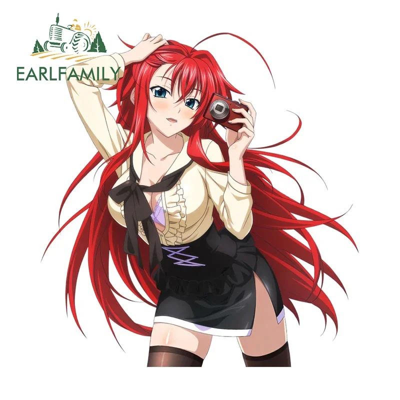 EARLFAMILY 13 cm x 12,4 cm Rias Anime Sexy Autoaufkleber, kratzfest, Laptop-Aufkleber, Vinyl, Persönlichkeit, Okklusion, Kratzzubehör