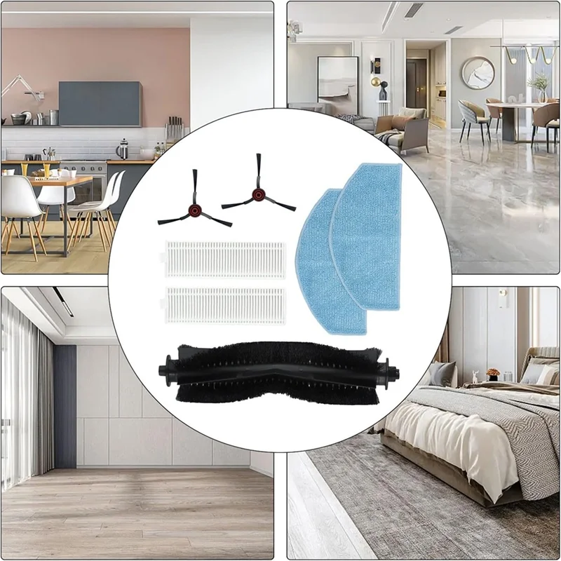 A23F-Replacement Main Brush Mop Cloths Side Brushes Filters Set Fit For Laresar Mars01 For Lubluelu SL68 Robot Vacuum Cleaners P