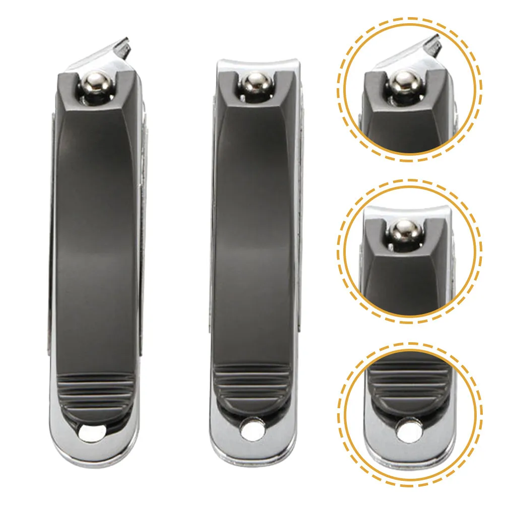 

2Pcs Premium Stainless Steel Nail Clipper Set Sharp Comfort Grip Portable Fingernail Toenail Clippers for Seniors Adults Travel