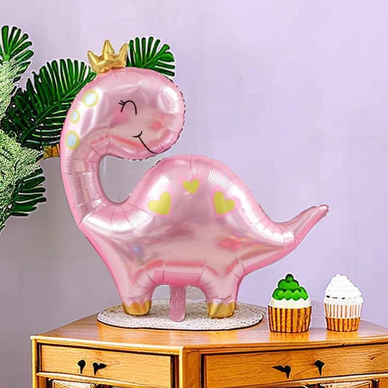 Pink Birthday Dinosaur Aluminum Film Balloon For Children\'s Party Decoration Dinosaur Style Balloon Cute Gift For Children