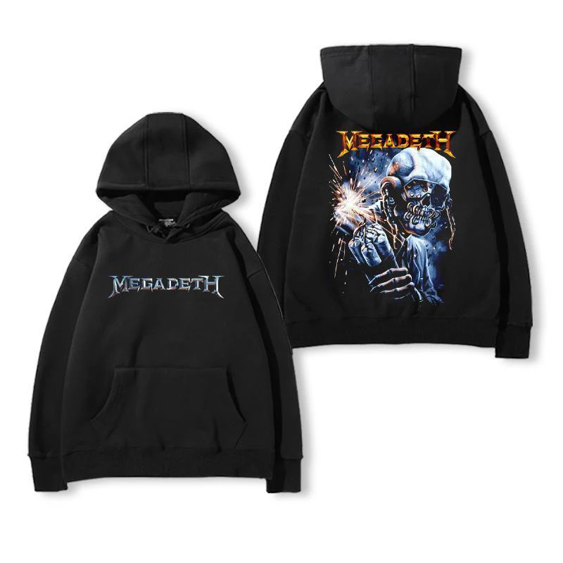 MEGADETH Rock Band Hooded Sweatshirt Men's Autumn and Winter European and American Street Personality Versatile Jacket