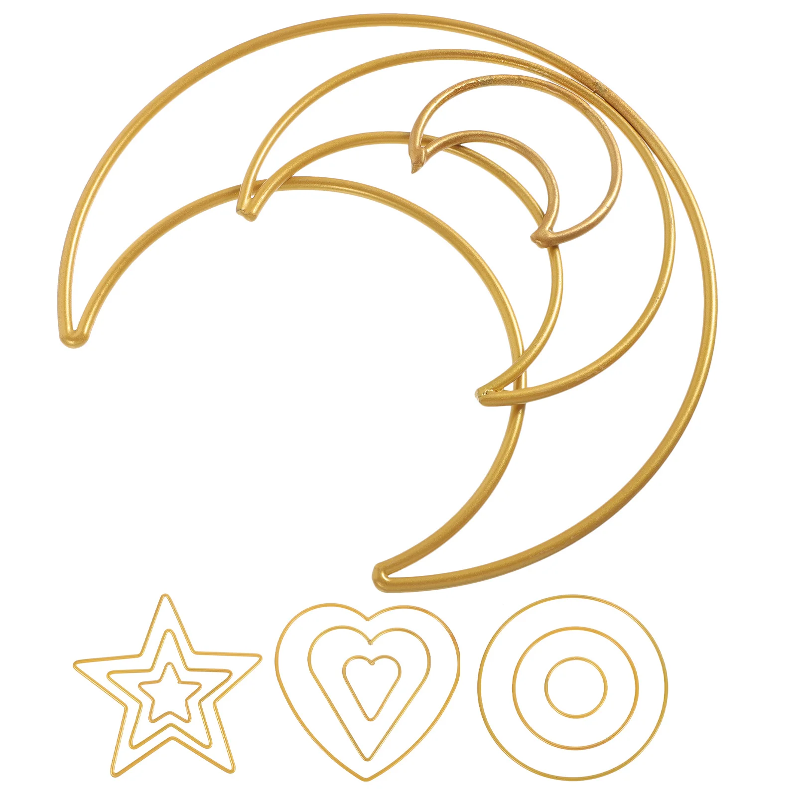 

12Pcs Iron Ring for Wreath Making DIY Craft Hoops Metal Dream Catcher Supplies Home Decor Accessories Iron Bead Hoop Wreath