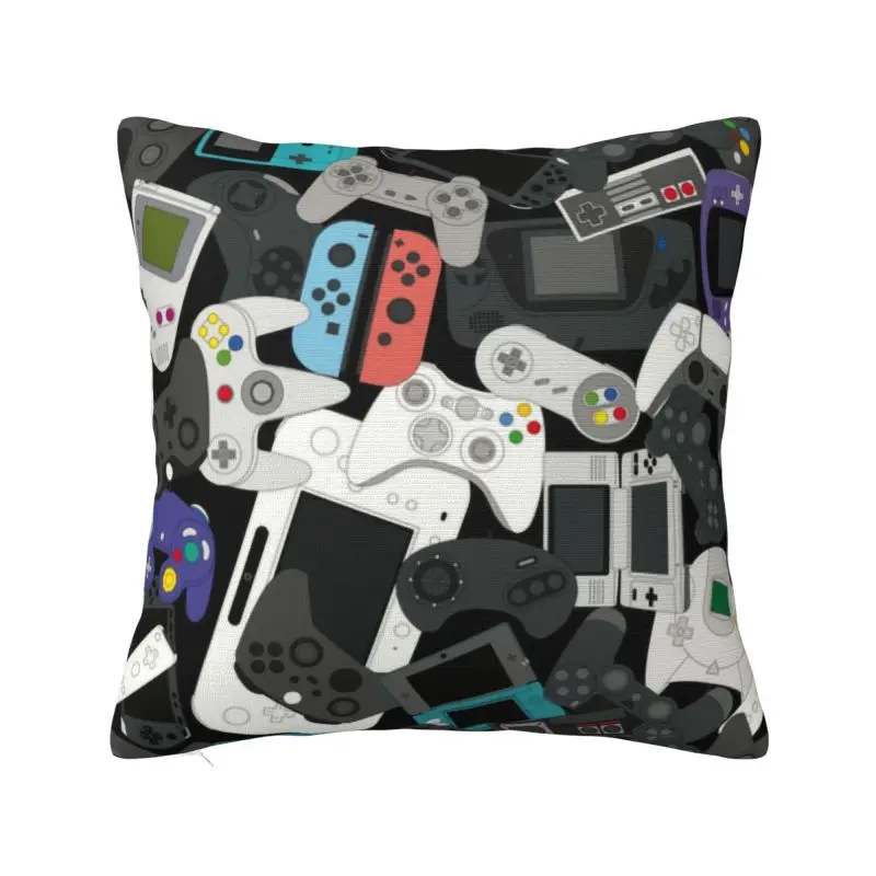 Custom Gamer Gaming Controller Nordic Throw Pillow Covers Video Game Lover Car Cushion