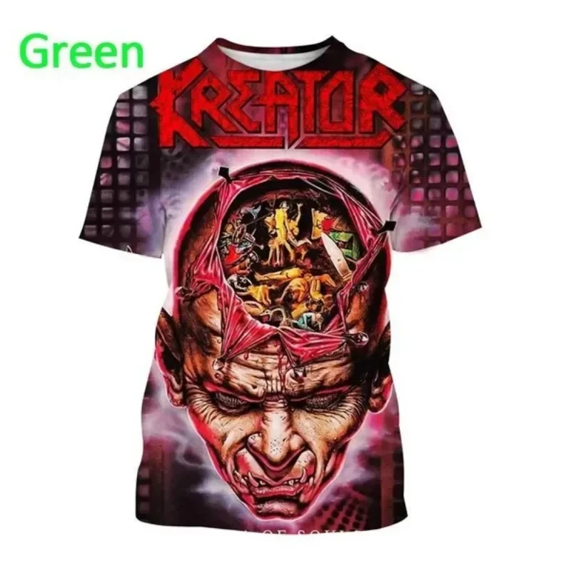 Popular Heavy Metal Band ThrashMetal Kreator 3D Print T shirts Men/Women Fashion Hip Hop Kids T-shirt Oversized Unisex Clothing