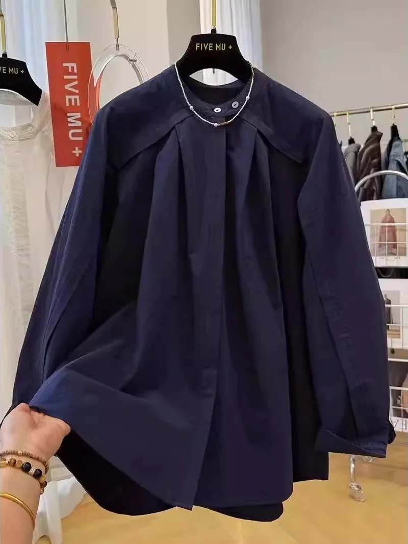 

plus Size 300 Pou Korean Sle Loose round Ne Long Sve irt ex Spring Autumn Top Breathable Comfortable American...