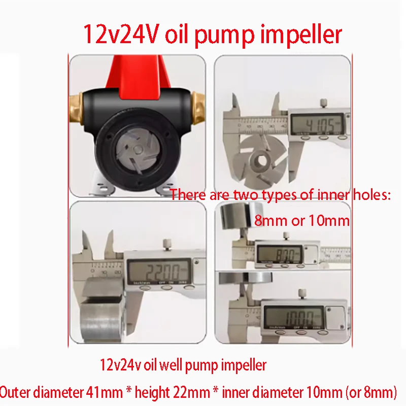 Oil pump impeller pump blades Vane Pump Rotor Electric self-priming pump filter for excavator 12V 24V oil pump accessories