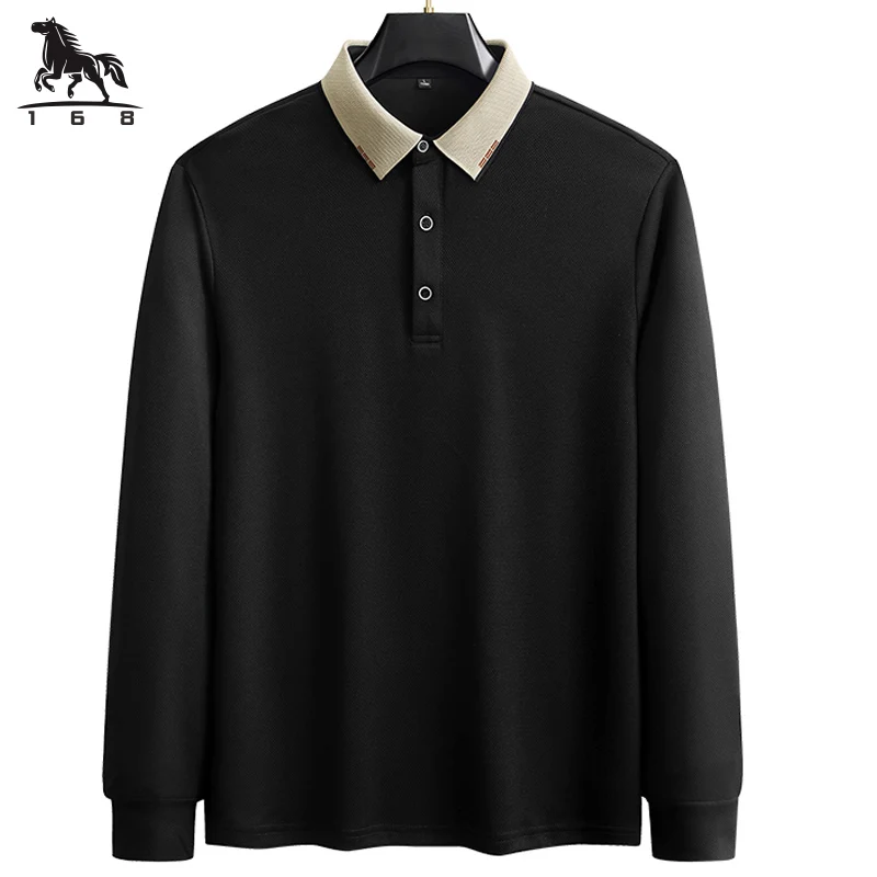 

polo shirt men 7XL 8XL 9XL Summer new High quality mens short-Long sleeve polo shirt splice Men's business casual polo shirt A91