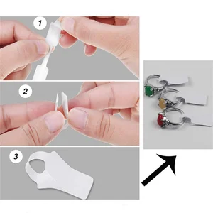 Blanker Rechteck-Schmuckpreis, Selbstadress Langhantel-Aufkleber-Karte, Paste-Ohrring-Display, Reparaturetikett, Verpackung, 100 PCs, 200pcs 8 Hauptverkaufslabel zum Preis - №5