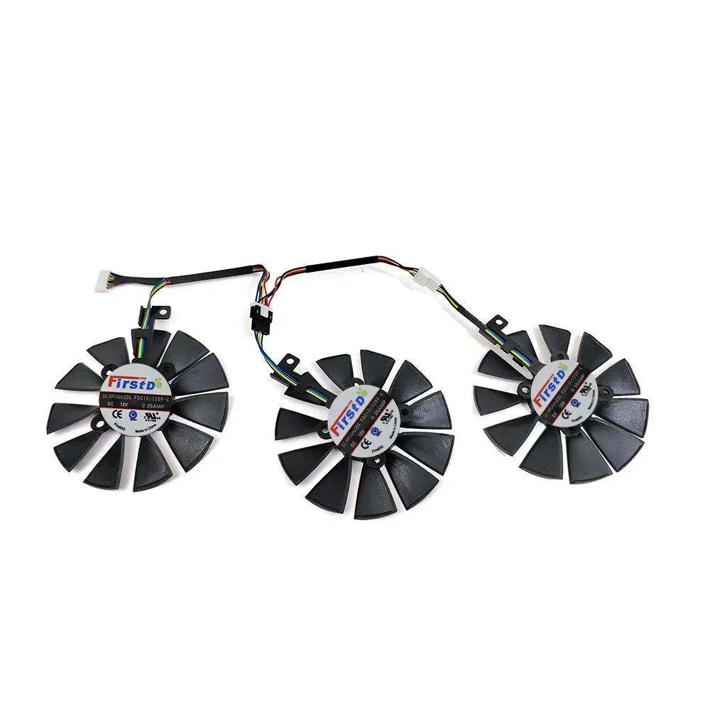 НОВЫЙ 6-контактный вентилятор RX VEGA64 VEGA56 87 мм для ASUS ROG-STRIX-RX 590 580 570 480 GTX 1080 1070 1060 R9 390 Вентилятор охлаждения видеокарты