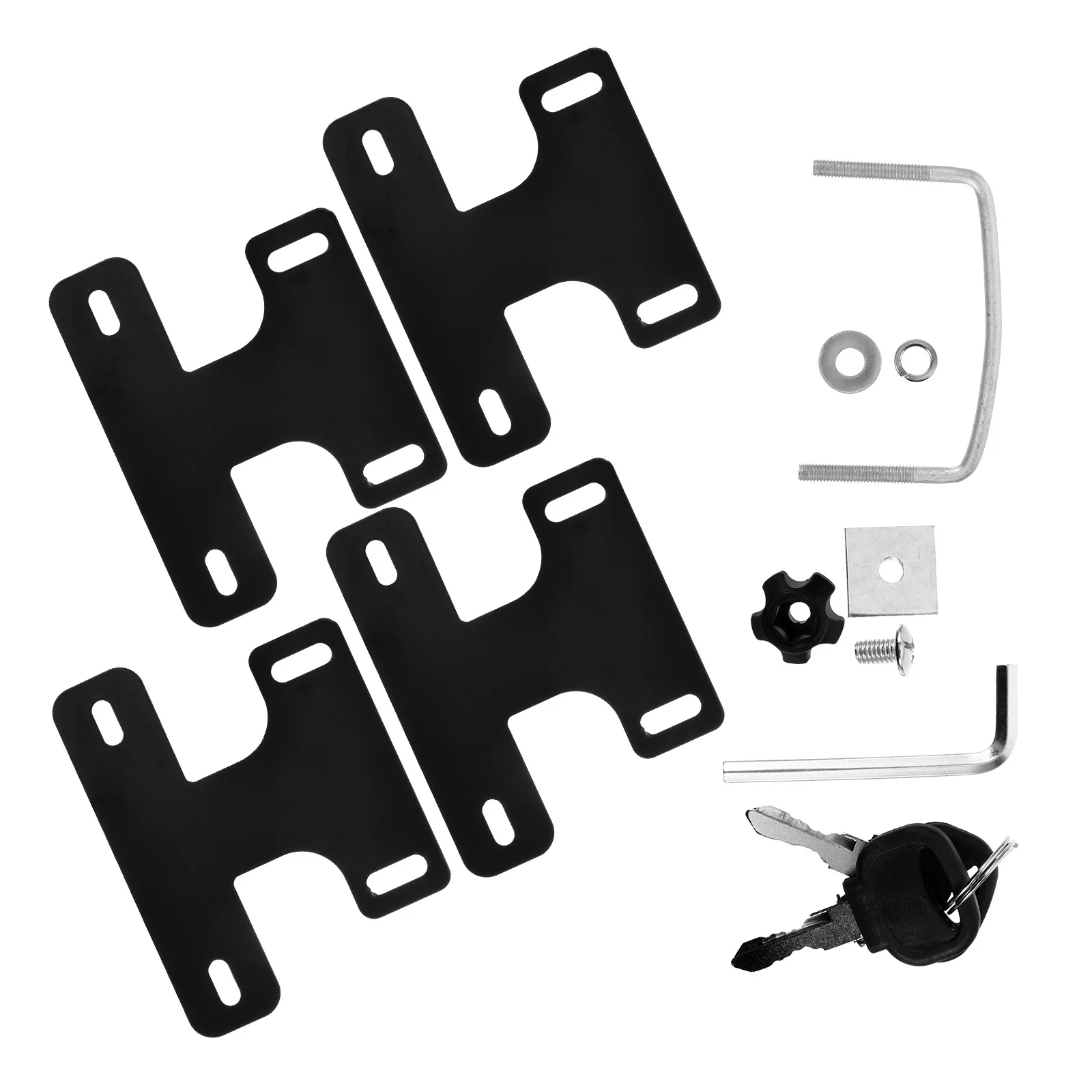 

4pcs Heavy Duty Iron Crossbar Clamps For Cars Roof Rail Clips Luggage Carrier Storage Road Trips Camping Outdoor Trailer