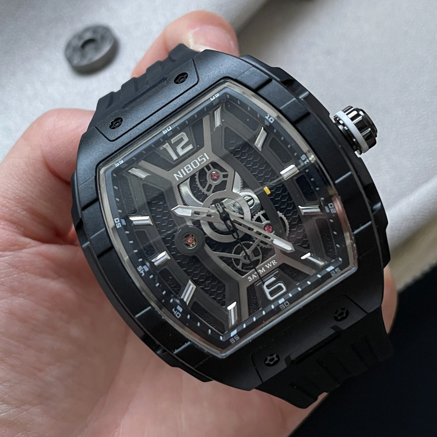 ساعة CILOA الفاخرة على شكل برميل للرجال بمينا كبير، ساعة كوارتز عصرية كاجوال، موديل جديد 2025، طراز عتيق، هدية رائعة