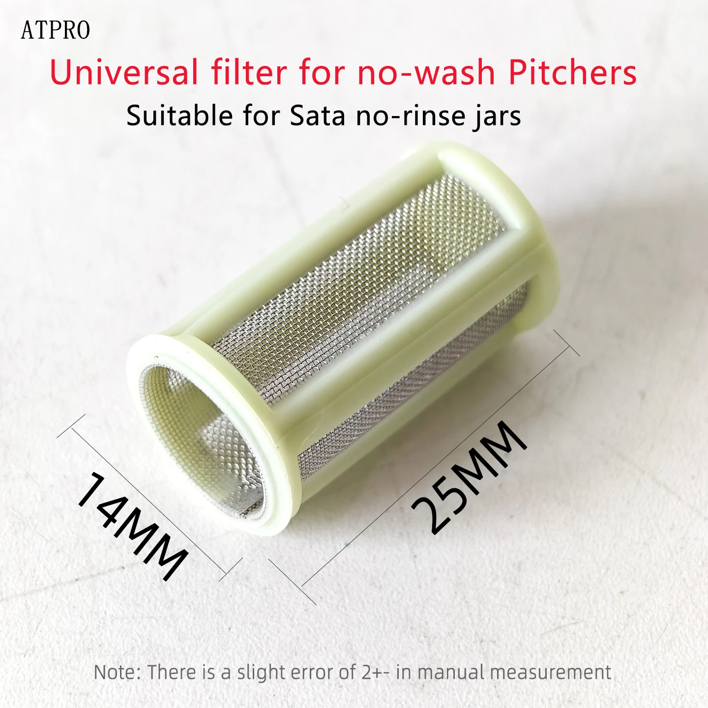 Pantalla filtrante doméstica no original para botella de agua autolimpiante SATAR, adecuada tanto para uso en aceite como en agua, cilíndrica verde