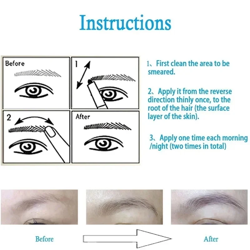 Sérum de croissance rapide des sourcils, liquide noir naturel épais, hydratant, soin des sourcils, produit Anti-perte de cheveux, 10ML