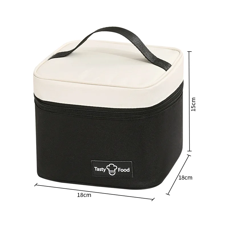 Square Thicken Thermal Lunch Box Bag Food Carrier Cooler Insulation Storage Bags Small Dinner Container for Adults Children 2024