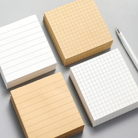 1Pcs 80Sheets Sticky Stationery Notepad Office Bookmark Sticky Notes Khaki / White /Stickers In Notebook Memo Pad