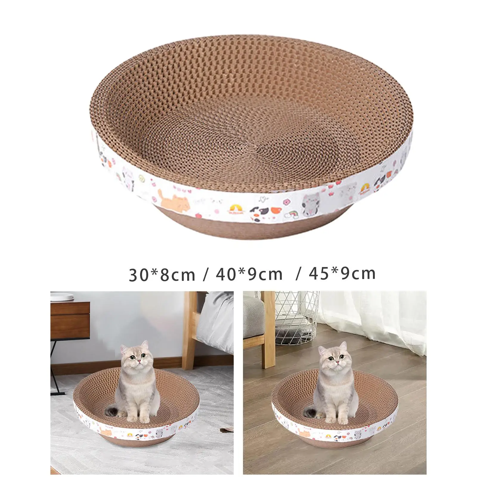 Cat Scratcher Cat Pattern Grind Claws Interactive Play Furniture Protection Cat