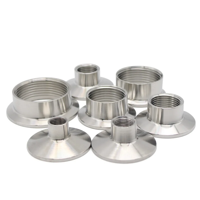 

SS304 316L Stainless 1/4" 3/8" 1/2" 3/4" 1" 1-1/4" 1-1/2" BSPT Female 1.5" 2" Tri Clamp Sanitary Pipe Fitting Connector