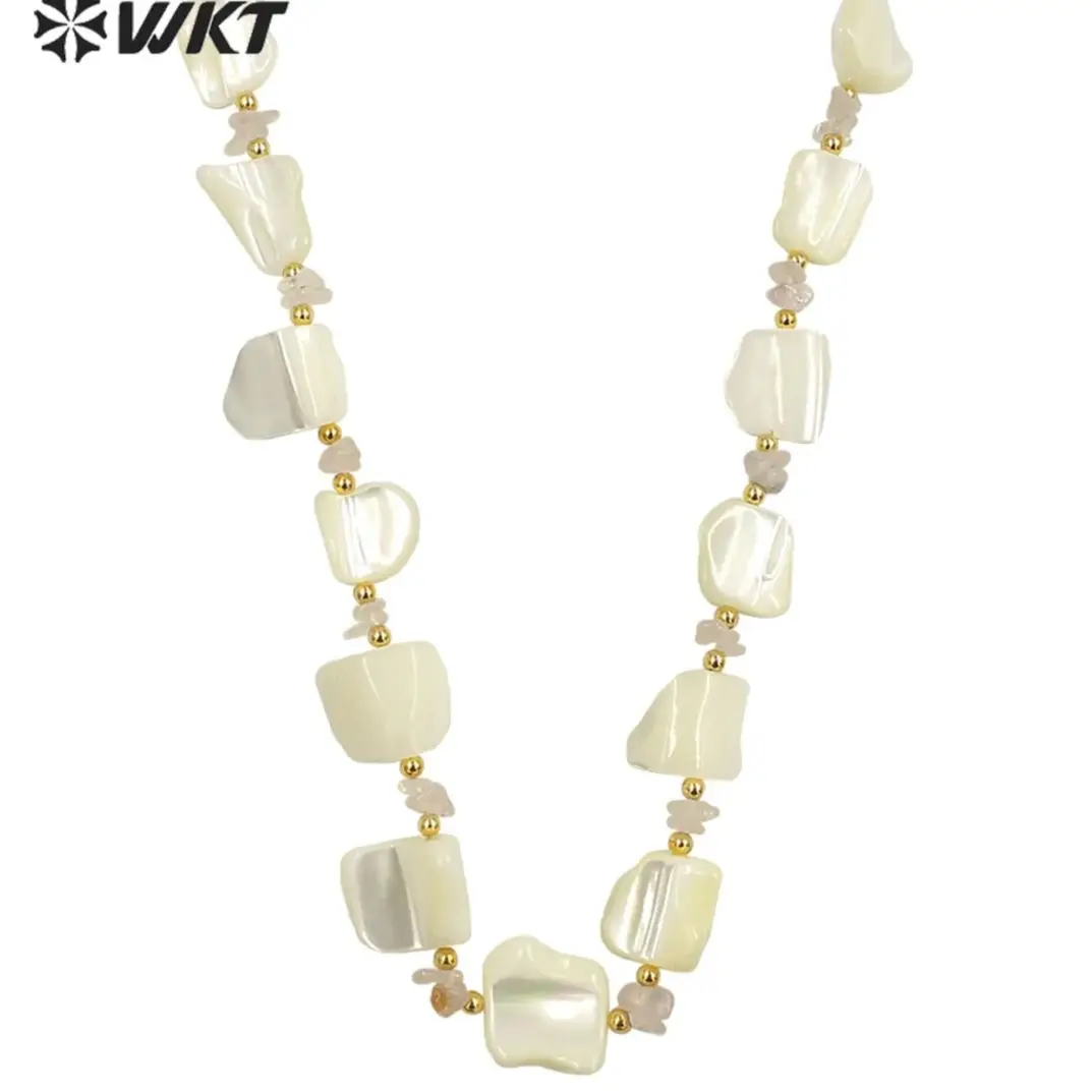 

WT-JN228 WKT 2025 Модное ожерелье с ракушками и камнями, новинка, распродажа, цепочка для женщин, дизайн на день рождения, украшения для девушек в стиле Ins