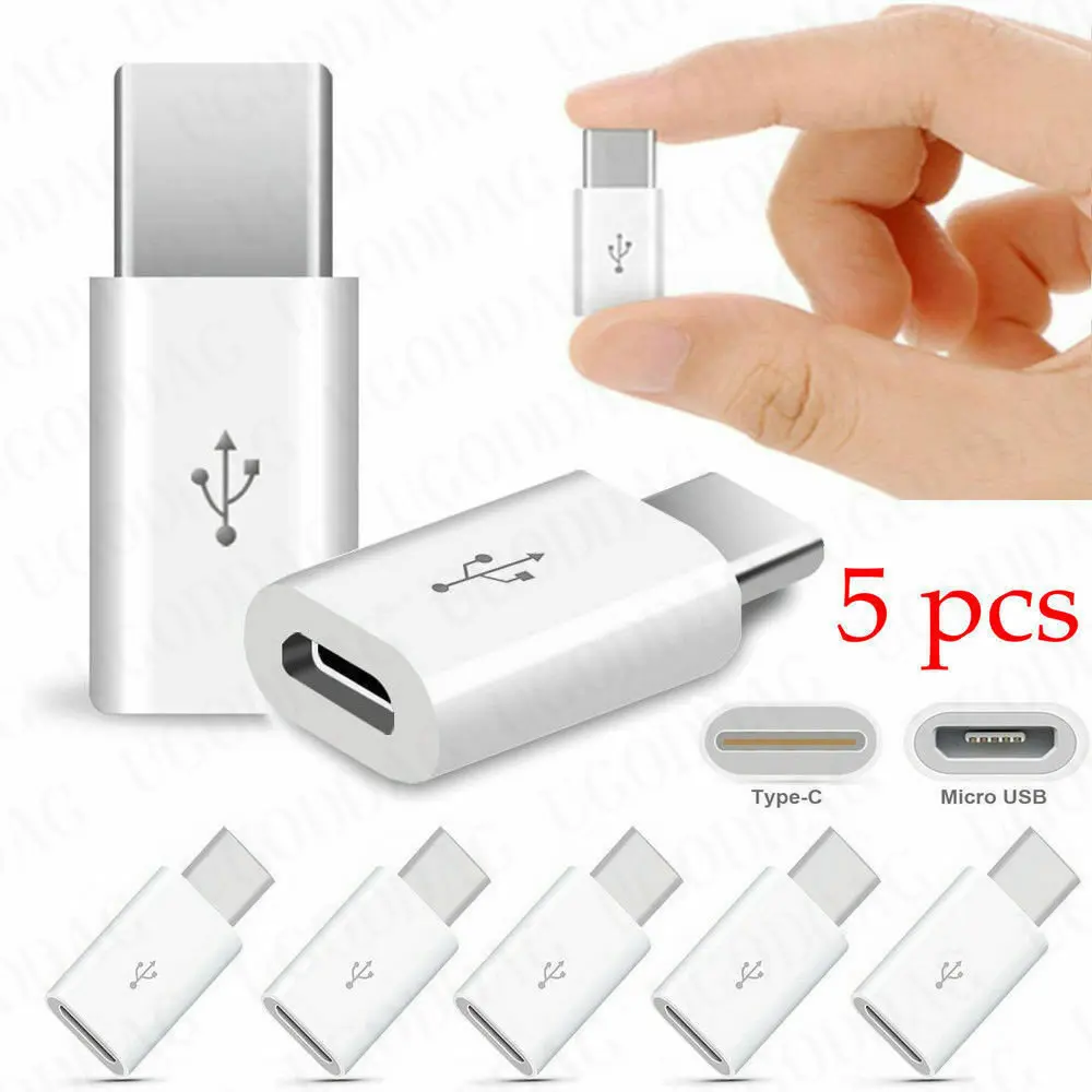 5 قطعة جديد مايكرو USB أنثى إلى نوع C ذكر محول محول مايكرو B إلى USB-C موصل شحن محول ملحقات الهاتف