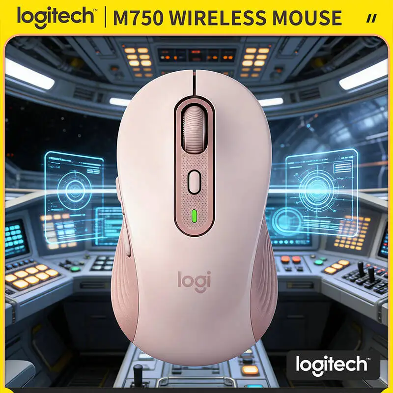 

Бесшумная офисная мышь M750 — снижение шума на 90%, мягкие ручки, переключение между 3 устройствами, 24 месяца автономной работы, идеально для учебы