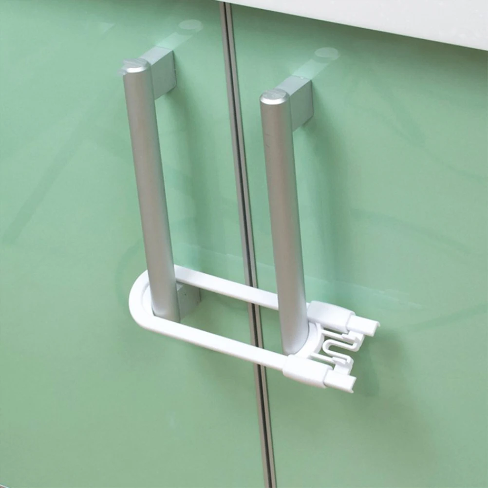 

2pcs U Shaped Safety Locks 4.9 Inch Adjustable White Sliding Cabinet Locks For Baby Childproof Kitchen Bathroom Hardware Safety