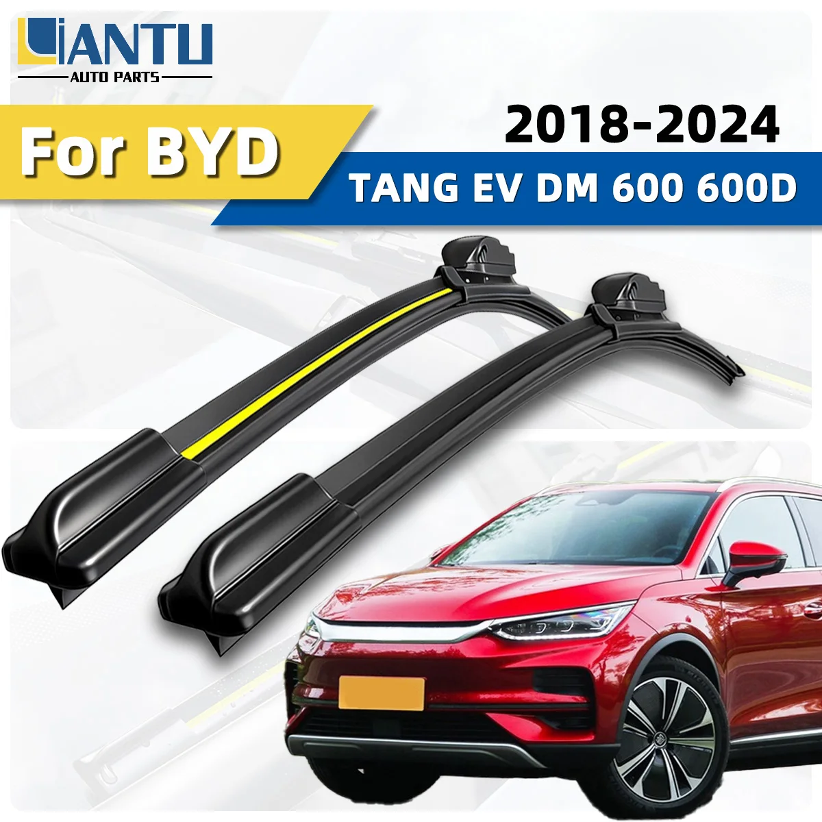 

2PCS Fit For BYD TANG EV DM 600 600D 2018-2024 Car Windshield Wipers Washers Using Natural High Quality Rubbe Auto Parts