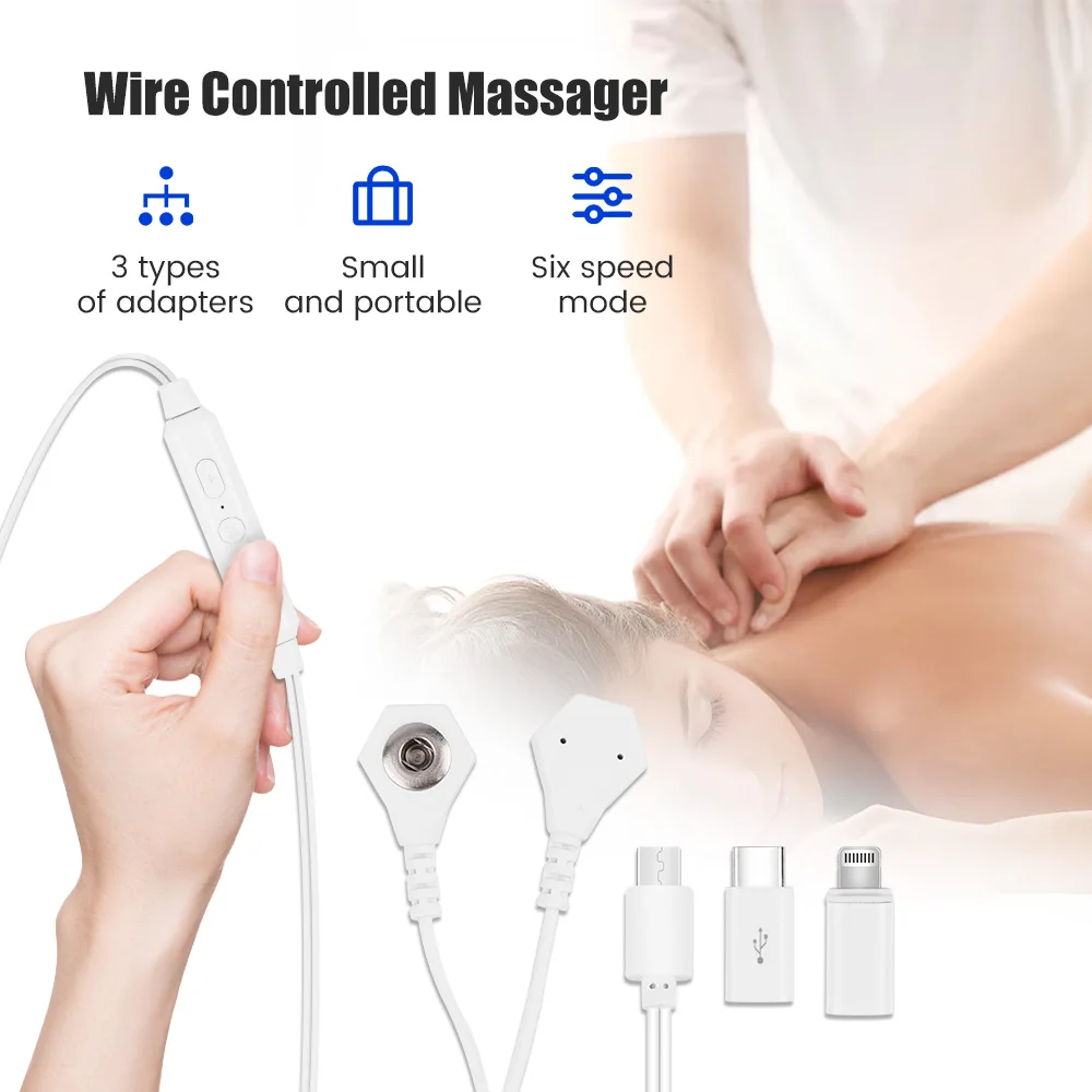 Portable Mini Tens Mobile Phone Control Pulse Body Massager EMS Muscle Stimulator Acupuncture Electrostimulation Therapy Machine