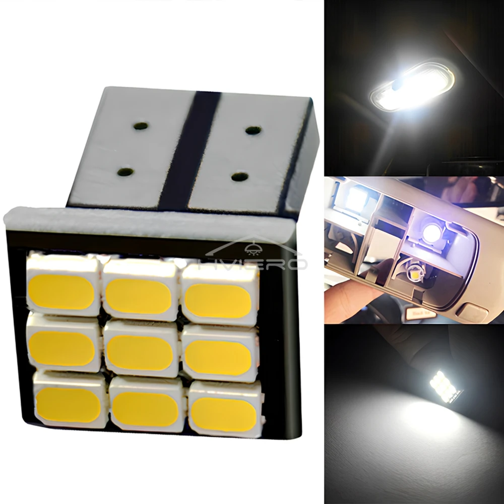 10PCS Car Styling Dome LED Light 1206 9SMD White Marker Backup Bulb Interior Read Lamp Parking Reverse License Plate Turn Signal