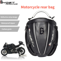 Motorcycle Tail Bags Back Seat Bags Travel Bag Waterproof Motorbike BackPack Reflective 29*28*21 Motorcycle Tail Backpack Bags