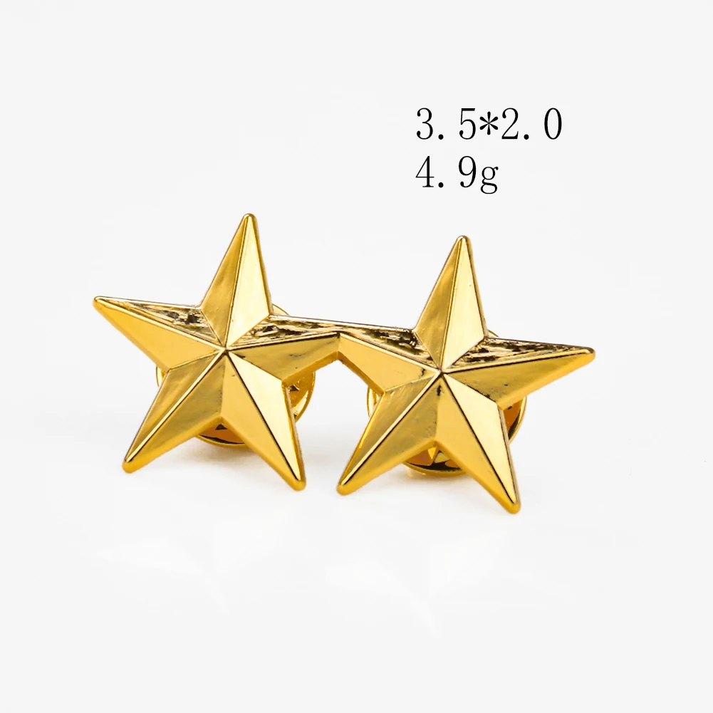 Fashion Little Star Gold Plated Pentagram Five Pointed Star Brooches Badge for Bag Hat Hijab Shirt Decor pins Gift