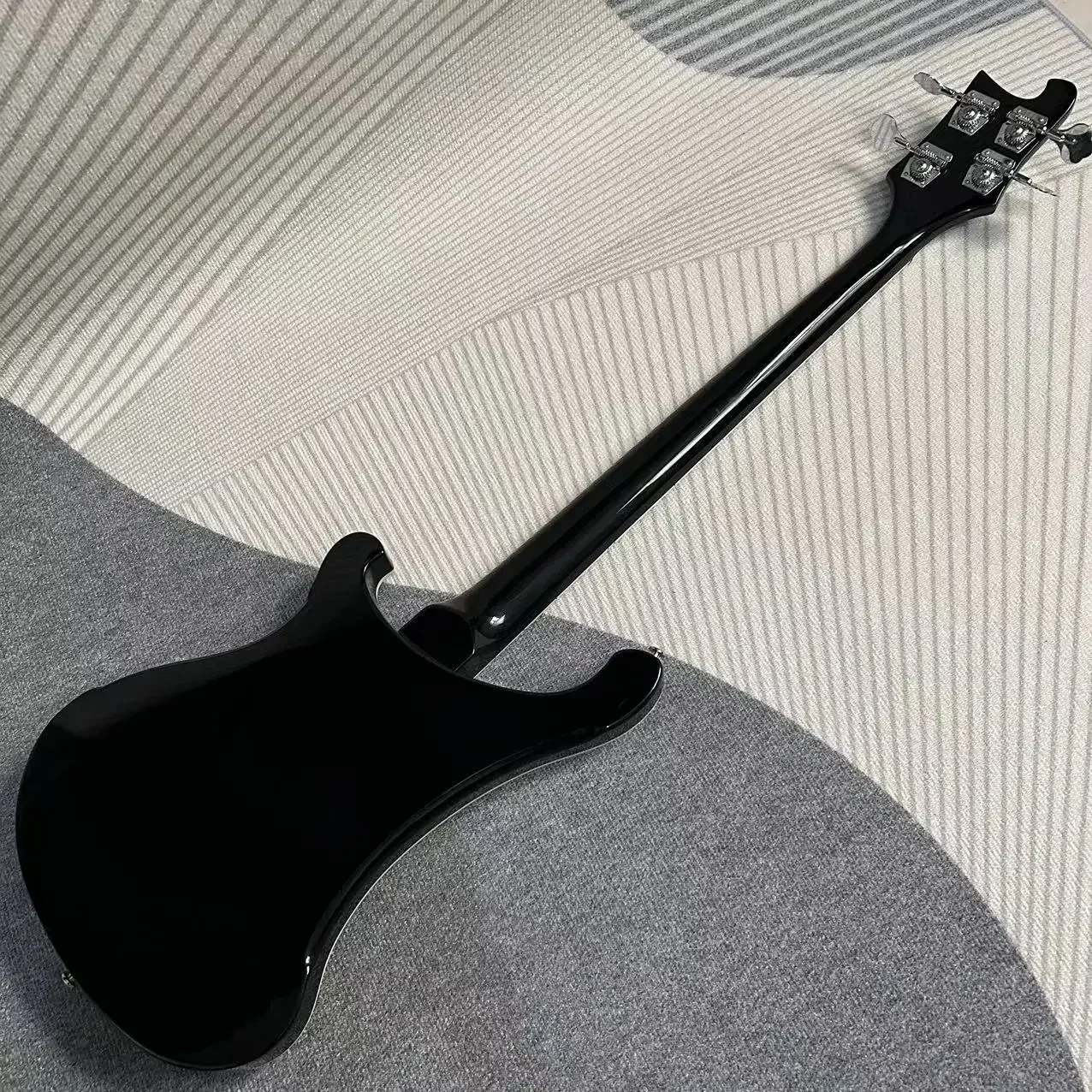 Rickenbacker 4003 Bass Electric Guitar, Black Color, Basswood Body, Rosewood Fretboard, 4 Strings Guitarra