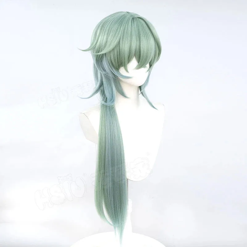 CyHonkai ستار السكك الحديدية Anaxa شعر مستعار تأثيري الضوء الأخضر الشعر الطويل Anaxagoras Grove of Epiphany Amphoreus هالوين للنساء الرجال Carniv