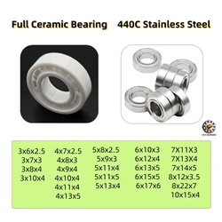 2Pcs Full Ceramic Bearing 440C Stainless Steel ZZ 3x6x2.5 3x7x3 3x8x4 4x8x3 4x11x4 5x8x2.5 High Speed Anti-Corrosion ABEC-9