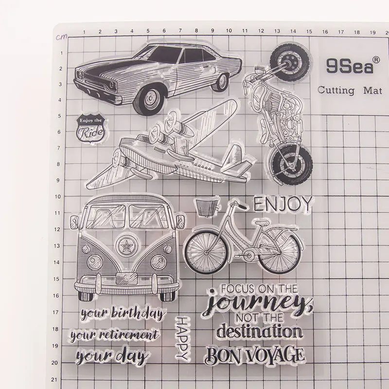 Transporte Transparente Limpar Silicone Stamp Sheets, DIY, Scrapbooking, álbum de fotos, selo decorativo