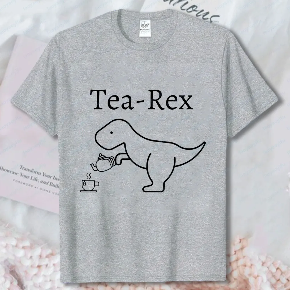 Coffee Tea Joke - Tea Rex Dinosaur Men's Shirt Funny