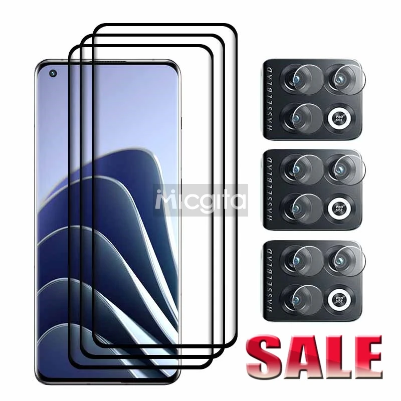 

For Oneplus 10 Pro Curved Tempered Glass film Shockproof Anti-Scratch For Oneplus 10 Pro Soft Fiber Lens film