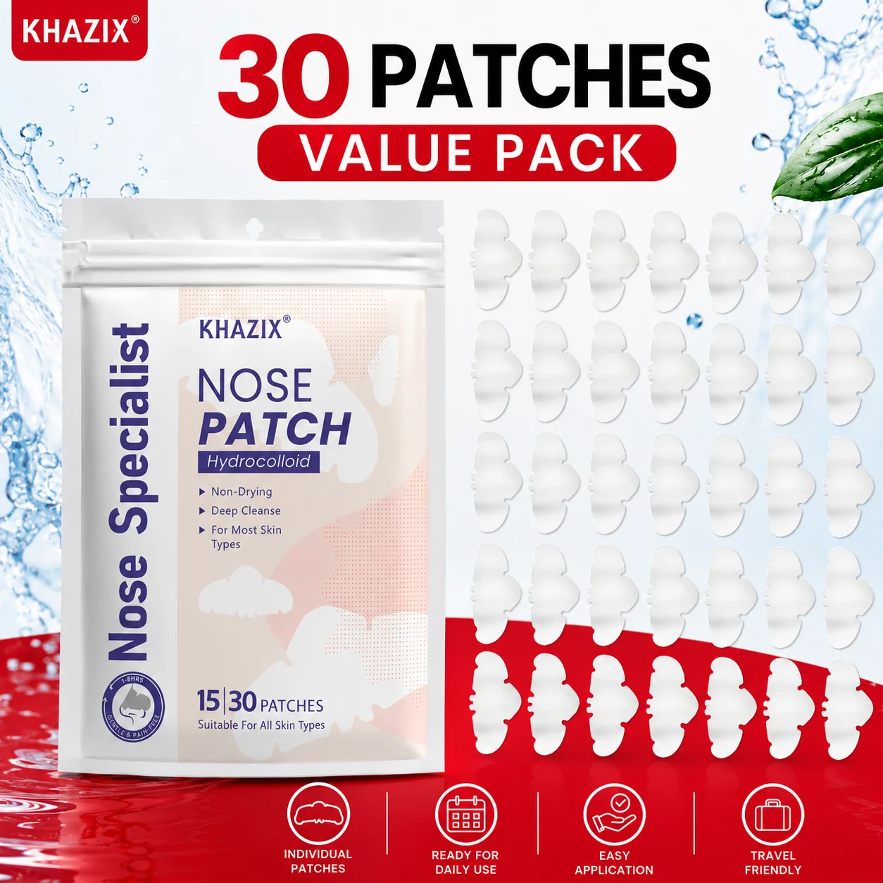 30pcs Nose Patch, Deeply Cleansing And Rejuvenating Nose Skin, Unclogging Pores, For Smooth And Clear Nose Skin
