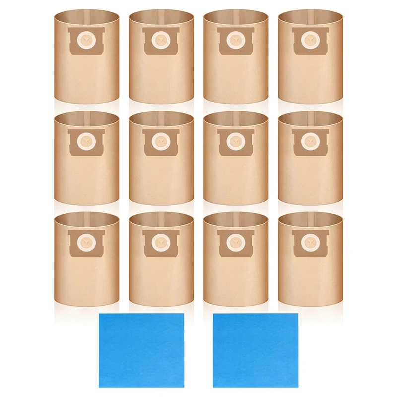 

19-3100 Bags For Stanley Shop Vac 5-6 Gallon Wet/Dry Vacuums Disposable Dust Bags Reusable Filter 19-1500 Combo
