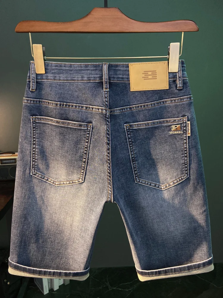 

Лето 2023, новые высококачественные ковбойские шорты, мужские модные брендовые модные универсальные повседневные эластичные средние брюки