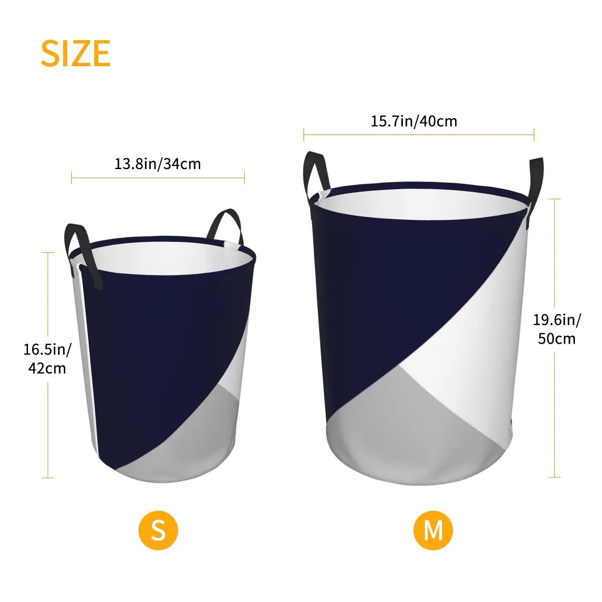 Tricolor Navy Blue Silver Gray And White Foldable Laundry Baskets Dirty Clothes Home Organizer Large Waterproof Bucket For Home