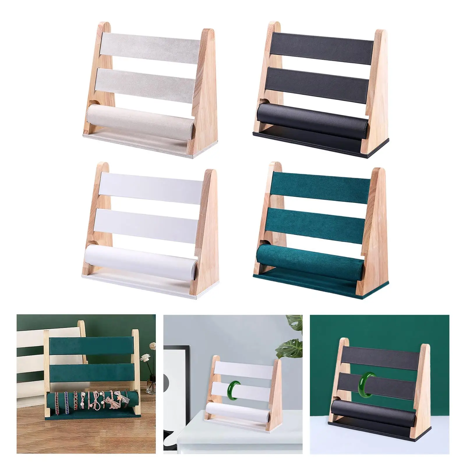 

Jewelry Display Stand 3 Layers Tower Wood for Necklace Showcase Hanging