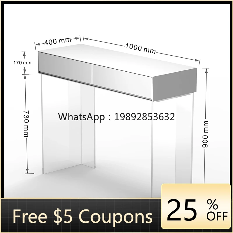 

TLL Light Luxury Acrylic Console Tables Villa Corridor Aisle Console