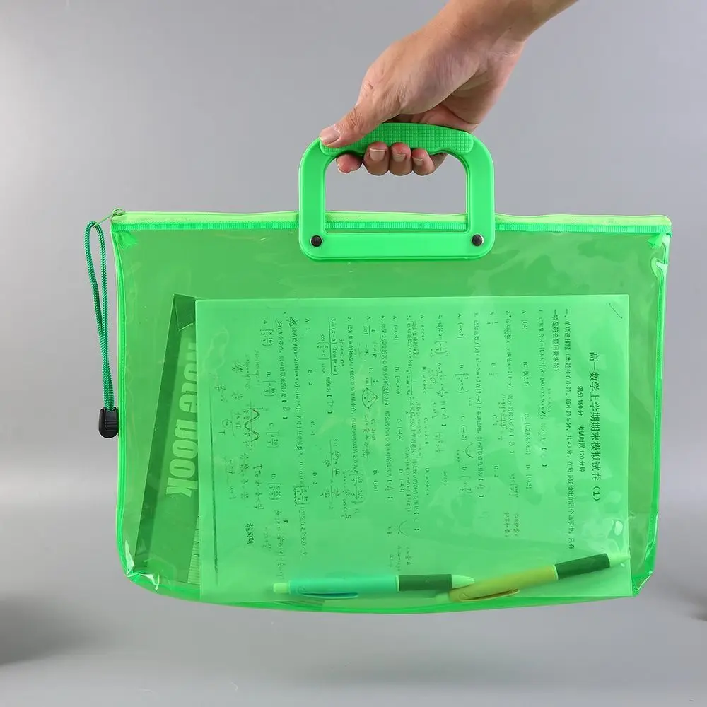 

Portable PVC Storage Bag Waterproof Large Capacity Portable Envelope Folder Handheld File Bag Gift