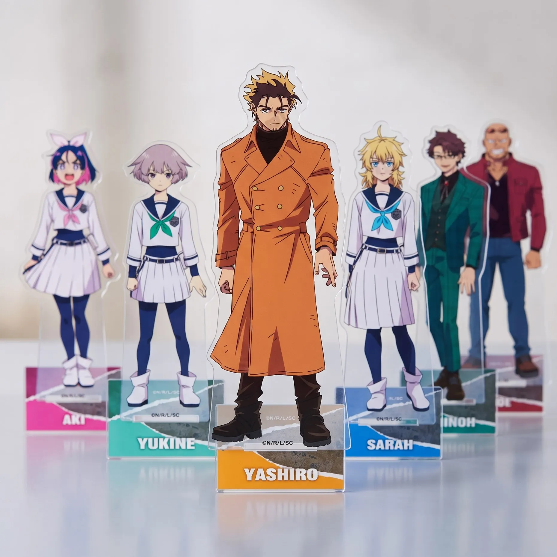 Anime Yusha No Kuzu Acrylic Stand Figure Keychain 15cm Yashiro Aki Sarah Yukine Scum of the Brave Desktop Model Decoration