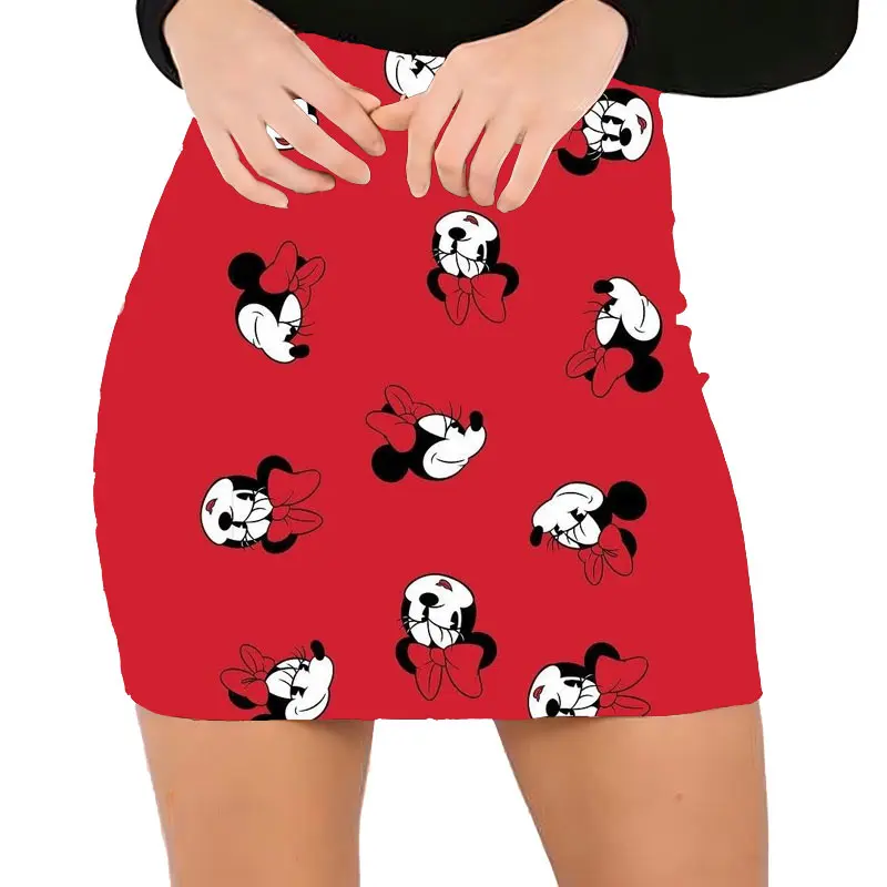 2024 Zomer Dames Strakke Rok Modieuze Casual Comfortabele Hippe Rok Vrouwen Sexy Mini Rok Cartoon 3d Print Heup Rok